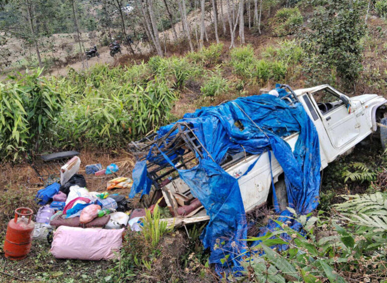 चुङमाङमा पिकअप दुर्घटनाः एकको मृत्यु ,१५ जना घाइते