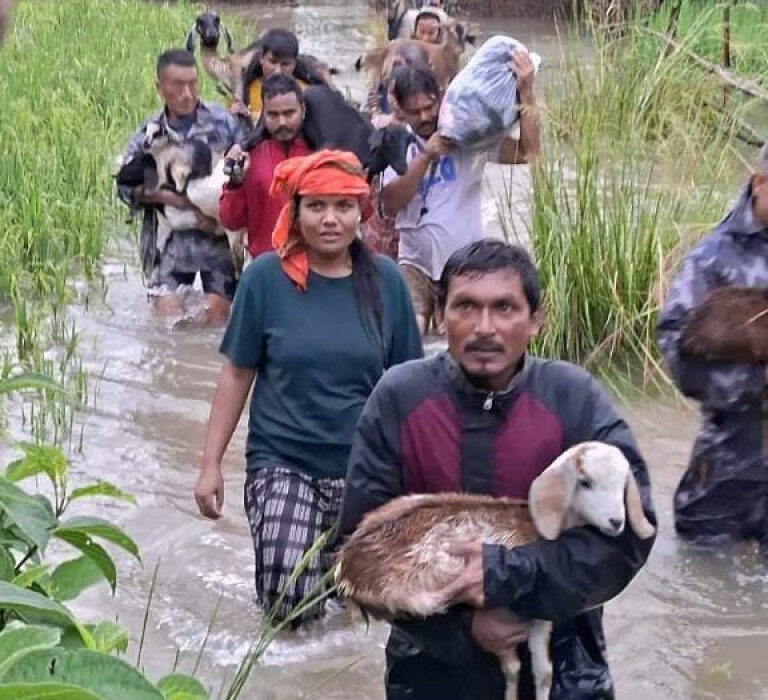 झापामा बाढी र डुबानमा परी २४० परिवार विस्थापित